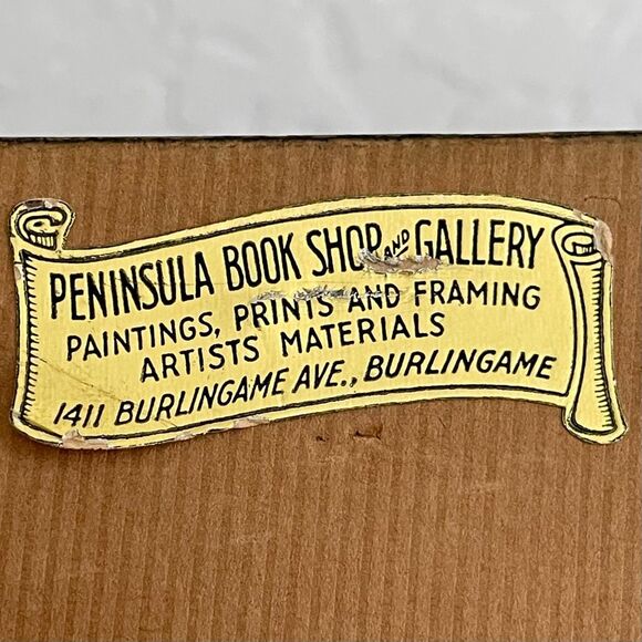 Vintage Sketch Drawing Artwork Framed Signed Camp Woods Lake M.DREYFOSS 14x13 - Picture 4 of 5